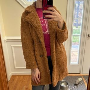 Bouclé like duster coat